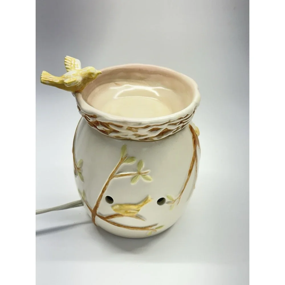 RETIRED Scentsy Nature's Haven Bird Nest Full Size Wax Warmer 7